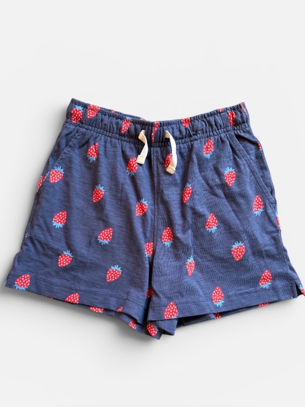 Primary | Navy Shorts with Strawberry Print | 8